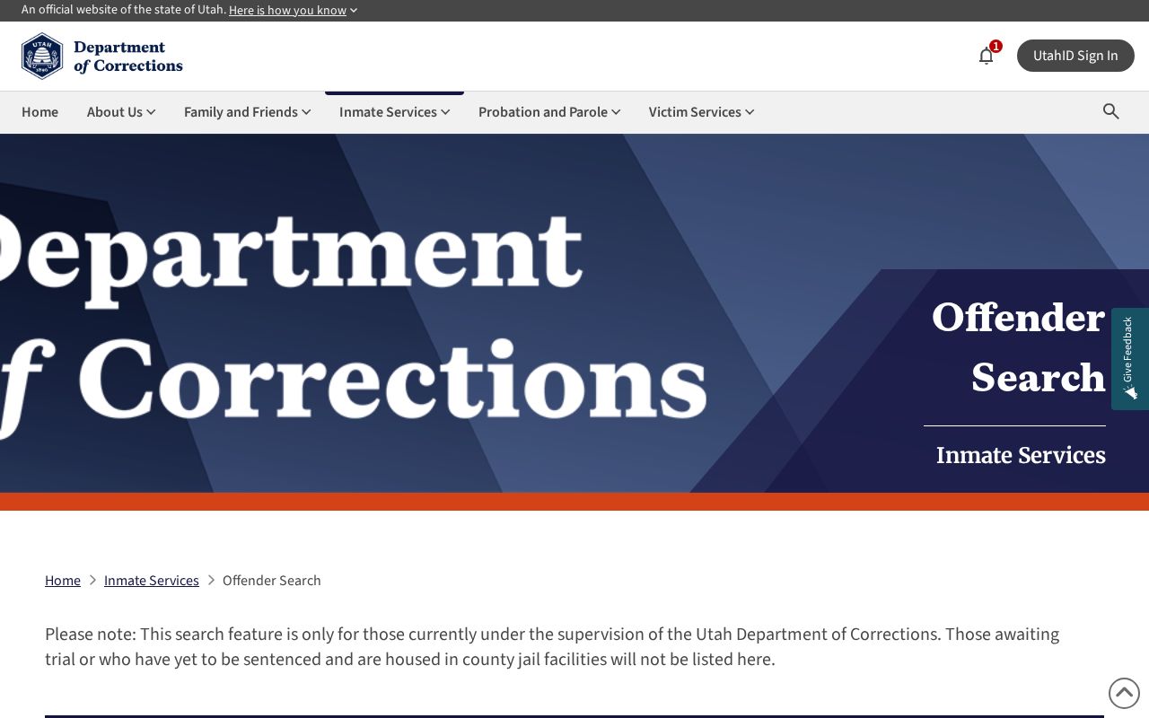 Daggett County released inmate UDC offender search
